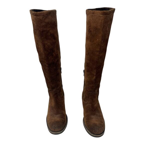 Franco Sarto Brown Suede Boots Leather Upper Size 6.5 - Picture 1 of 8